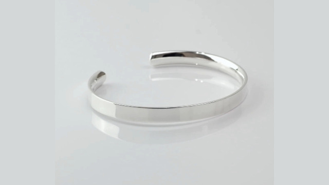 Amazon.com: VN Jewelry Men's Silver Bangle Bracelet - 8 Mm Plain